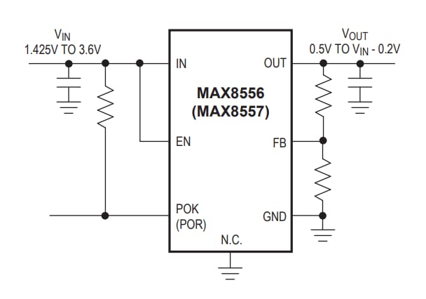 Analog Devices / Maxim Integrated MAX8556/MAX8557 LDO Regulators