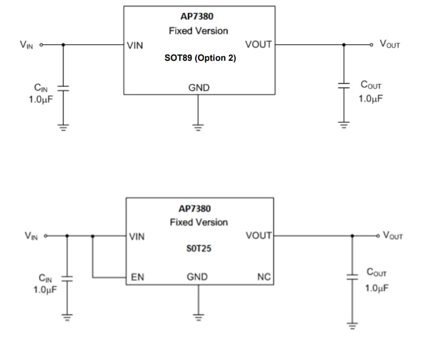 Diodes Incorporated AP7380 ULDO Regulators