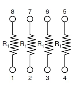 Schematic - Vishay / Thin Film DFN Dual Flat Thin Film Resistor Networks