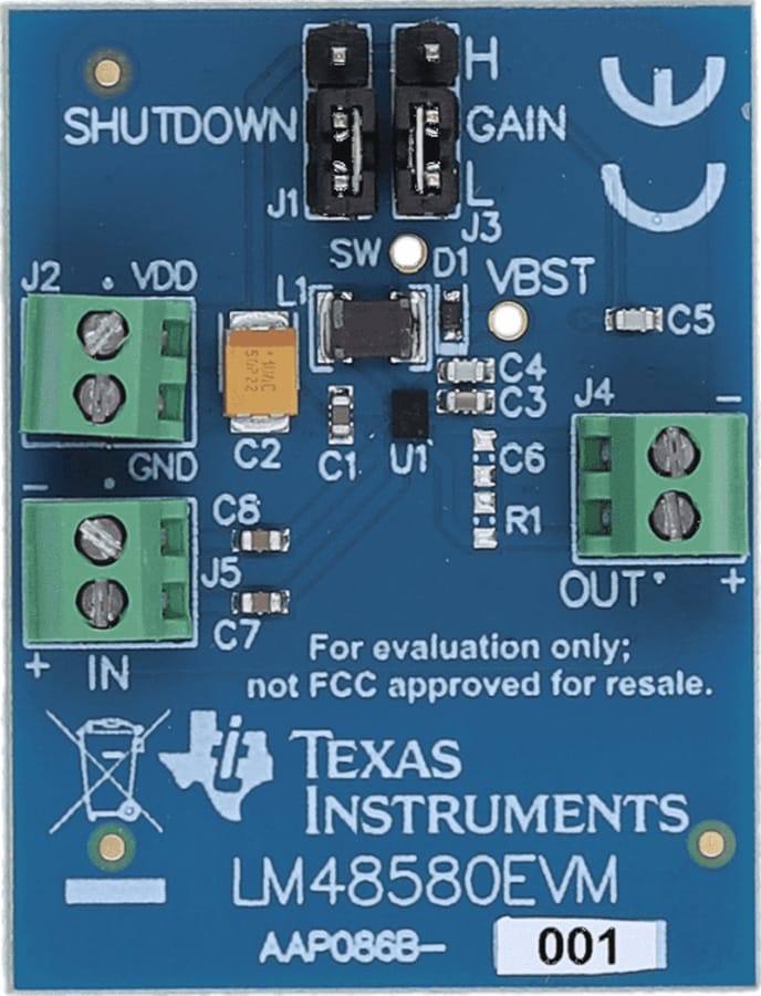 Mechanical Drawing - Texas Instruments LM48580EVM Evaluation Module