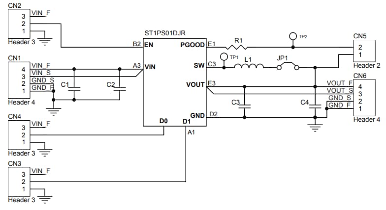 Schematic - STMicroelectronics STEVAL-1PS01DJR Evaluation Board