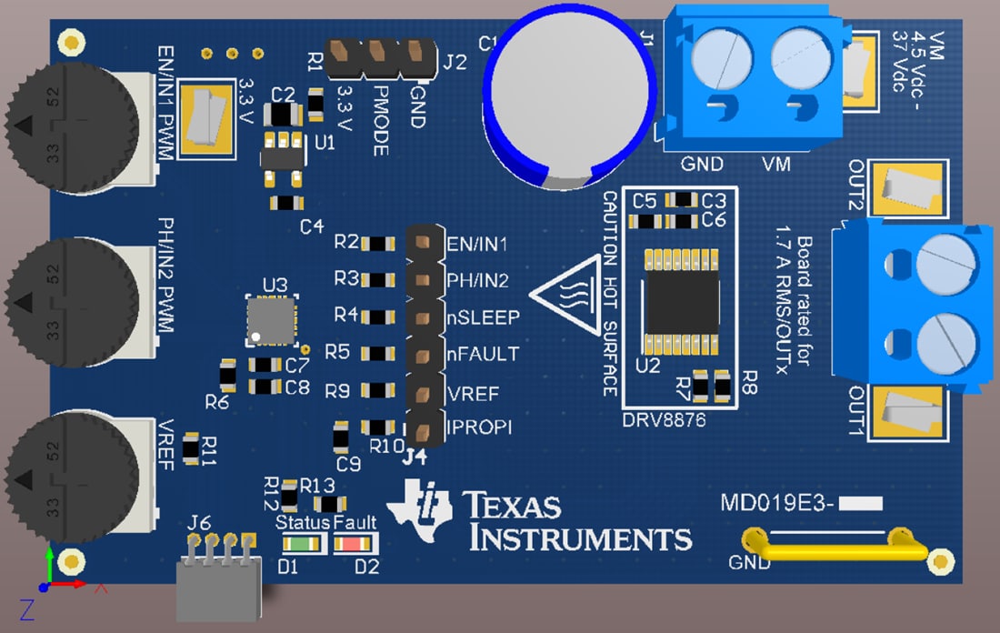 Chart - Texas Instruments DRV8876EVM Driver Evaluation Module (EVM)