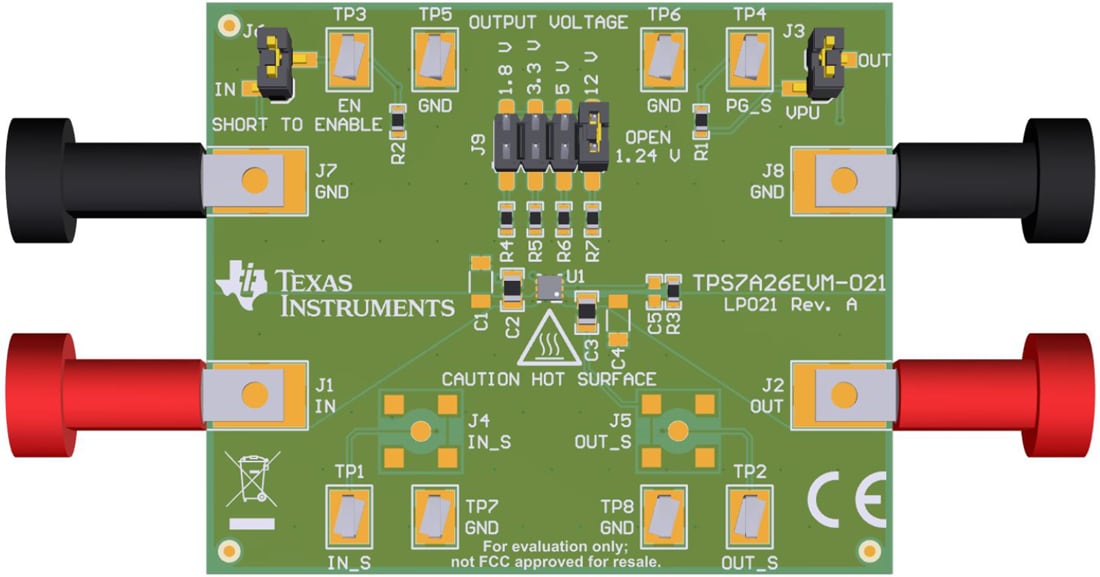 Mechanical Drawing - Texas Instruments TPS7A26EVM-021 Regulator Evaluation Module (EVM)