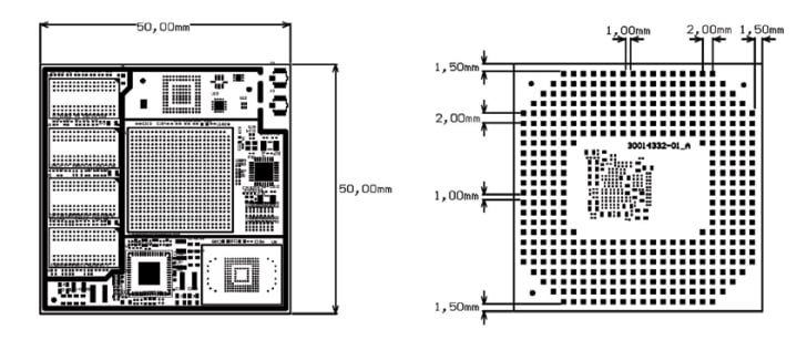Mechanical Drawing - Digi ConnectCore® 6 System-on-Modules