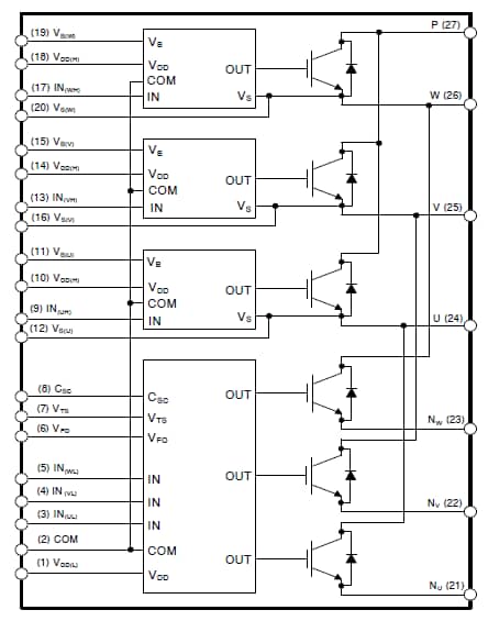 Block Diagram - onsemi NFVA35065L32 Automotive Smart Power Rectifier