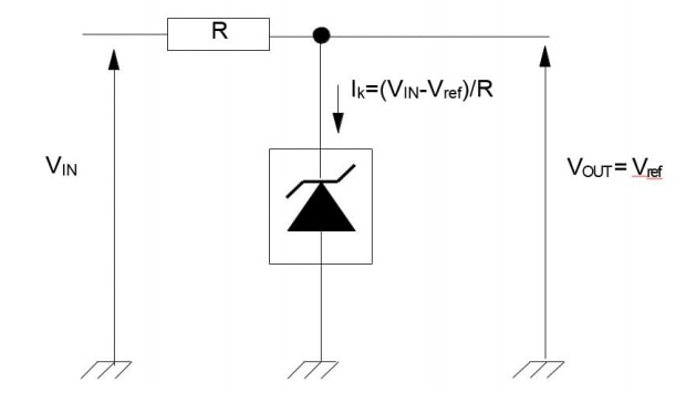 Application Circuit Diagram - STMicroelectronics TS4061V Micropower Shunt Voltage References