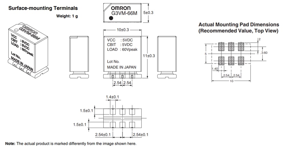Omron Electronics G3VM-26M MOS FET Relay