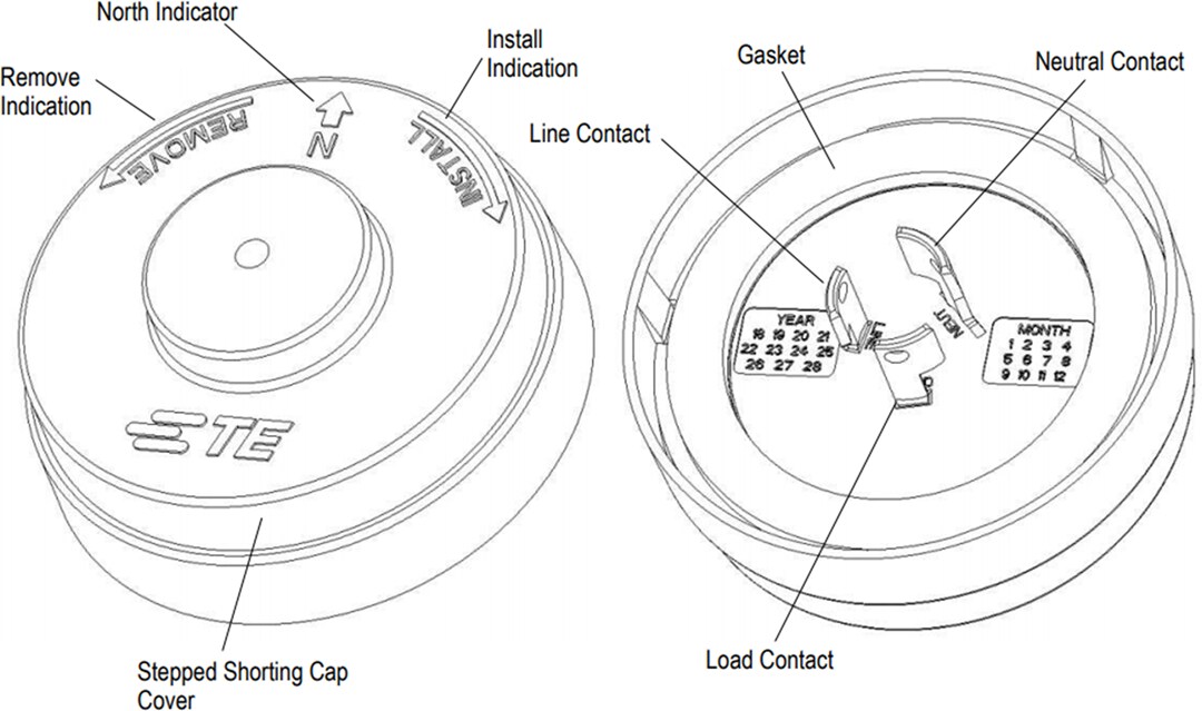 Mechanical Drawing - TE Connectivity LUMAWISE Endurance N Shorting Caps