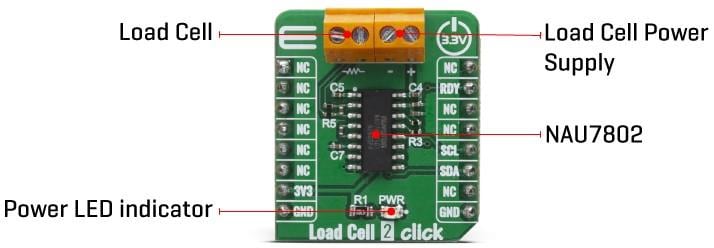Block Diagram - Mikroe Load Cell 2 Click