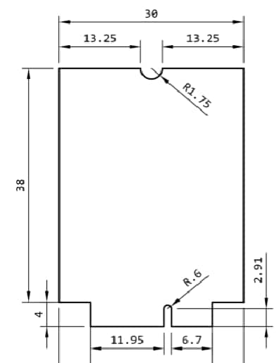 Mechanical Drawing - Particle B402MEA System-on-Module B Series LTE