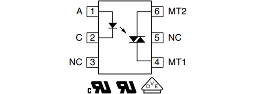 Schematic - Vishay BRT13 Non-Zero Crossing (NZC) Optocoupler