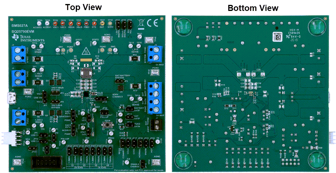 Mechanical Drawing - Texas Instruments bq25790EVM Evaluation Module