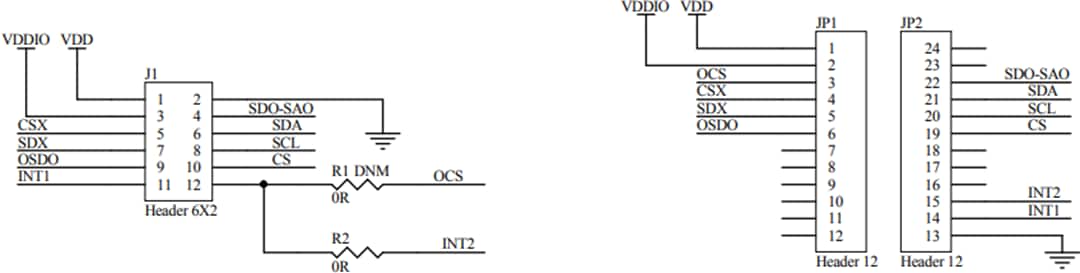 Schematic - STMicroelectronics STEVAL-MKI211V1K 3D Accelerometer Sensor Kit