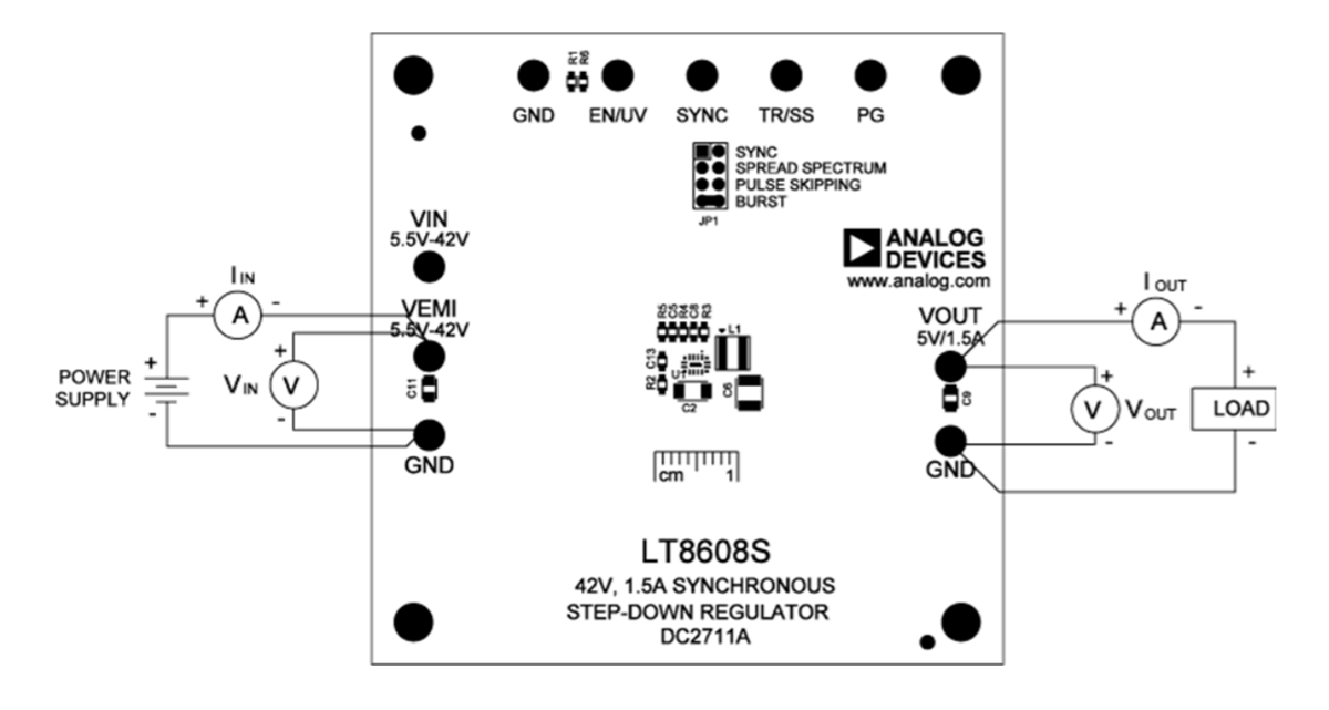 Mechanical Drawing - Analog Devices Inc. DC2711A Demo Board for LT8608S