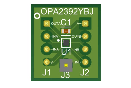 Texas Instruments OPA2392DSBGA-EVM Evaluation Board