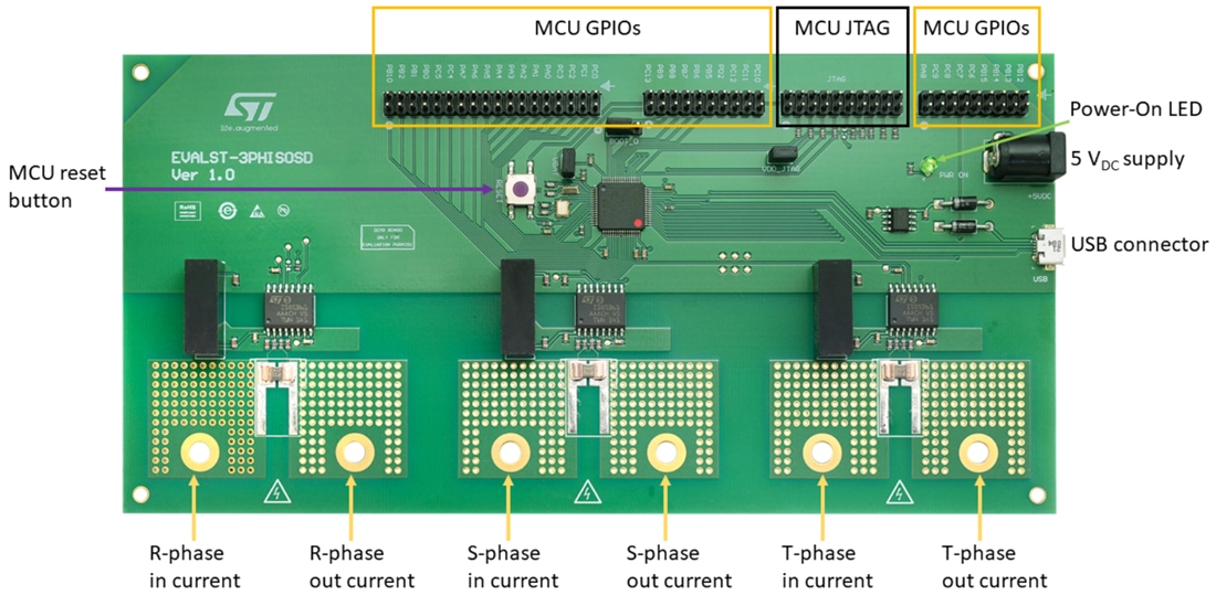 Mechanical Drawing - STMicroelectronics EVALST-3PHISOSD Evaluation Board