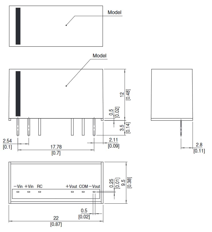 Cosel MHFS6 / MHFW6 6W Isolated DC-DC Converters