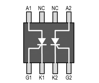 Application Circuit Diagram - IXYS STP802U2SRP 1.5A Sensitive Dual SCRs