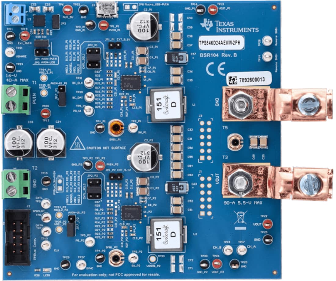 Mechanical Drawing - Texas Instruments TPS546D24SEVM-2PH Converter Evaluation Module
