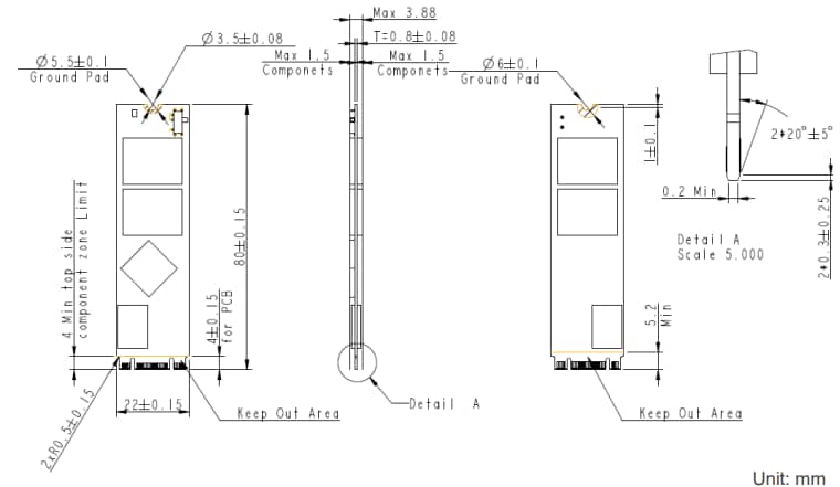 Mechanical Drawing - Apacer Technology Inc. SV240-M280 Flash Drives
