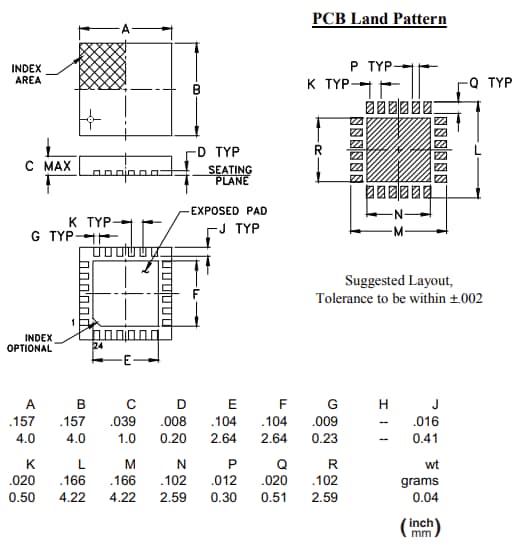 Mechanical Drawing - Mini-Circuits EPQ-133+ Power Splitter/Combiner