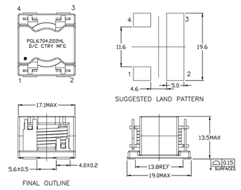 Chart - Pulse Electronics High-Frequency Flat Coil Inductors