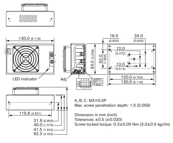 TRACO Power TCI 500 Series AC-DC Industrial Power Supplies