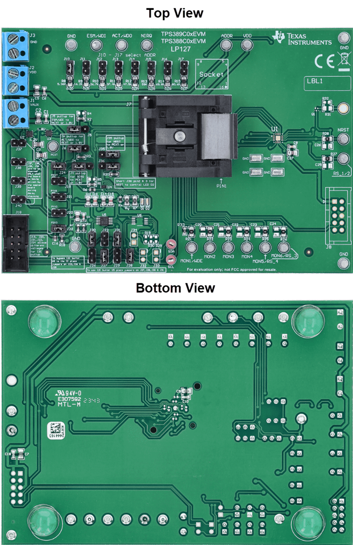 Mechanical Drawing - Texas Instruments TPS389C0XEVM Supervisor Evaluation Module (EVM)