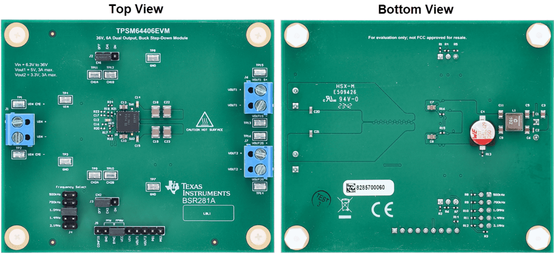 Mechanical Drawing - Texas Instruments TPSM64406EVM Evaluation Module (EVM)