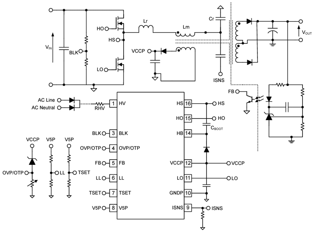 Schematic - Texas Instruments UCC25660 High-Frequency LLC Controller