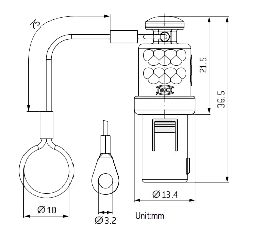 Mechanical Drawing - ODU MEDI-SNAP® Protective Covers