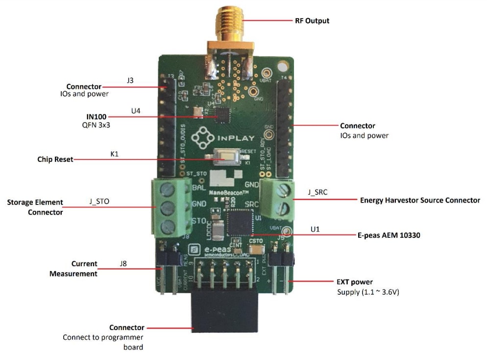 InPlay Energy Harvesting NanoBeacon™ IN100 Dev Kit