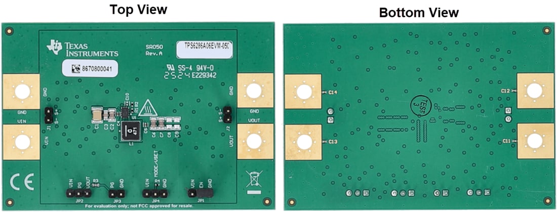 Mechanical Drawing - Texas Instruments TPS6286AxxEVM-050 Converter Evaluation Modules