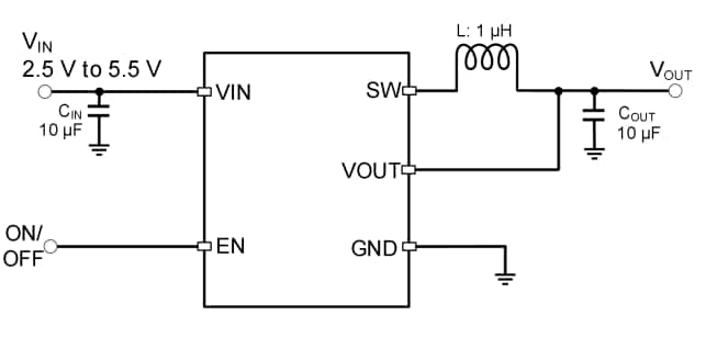 Schematic - DIOO Microcircuits DIO62820 Step-Down DC-DC Regulator ICs