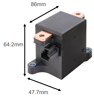 Mechanical Drawing - Omron Electronics G9EK-1 High-Power DC Relays