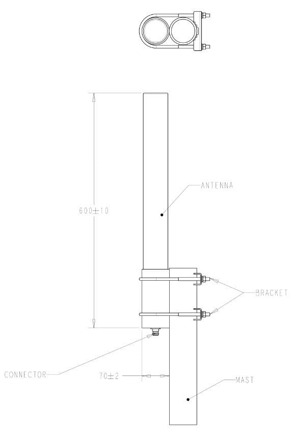 Mechanical Drawing - TE Connectivity Infrastructure Antennas
