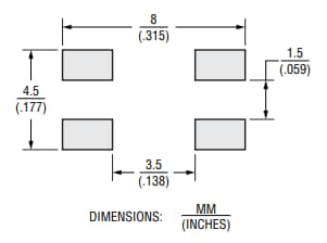 Mechanical Drawing - Bourns SRF7038A Automotive Common Mode Chokes