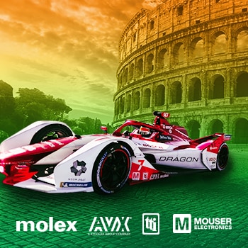 Mouser Backs Formula E Team at Rome E-Prix Doubleheader